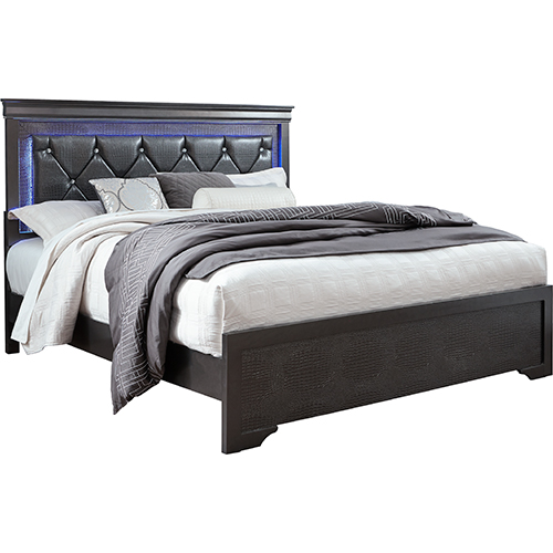 Global Furniture Pompei Metallic Gray Queen Bed