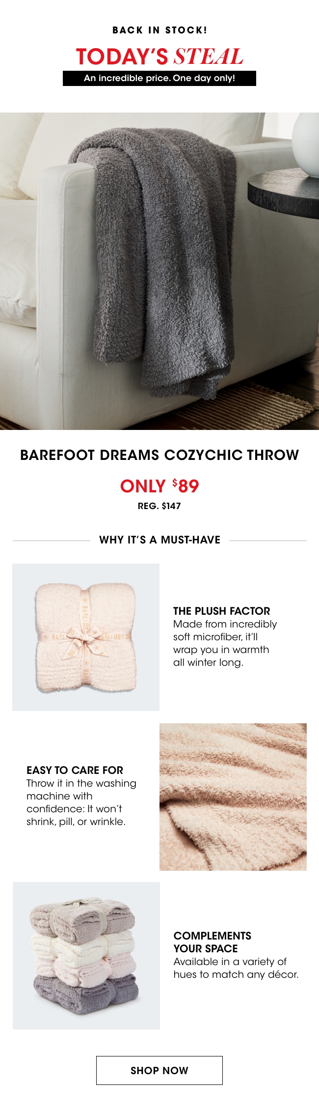 TODAY'S STEAL: Barefoot Dreams