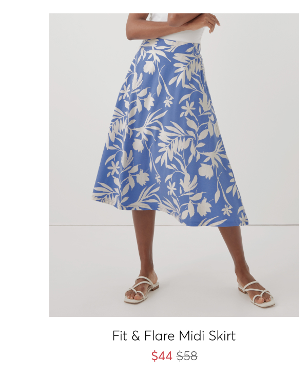 Fit & Flare Midi Skirt - $44