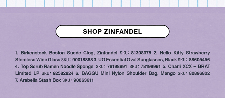 SHOP ZINFADEL