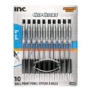 10-ct. pack of black ball-point pens