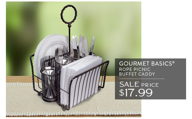 GOURMET BASICS® Rope Picnic Caddy