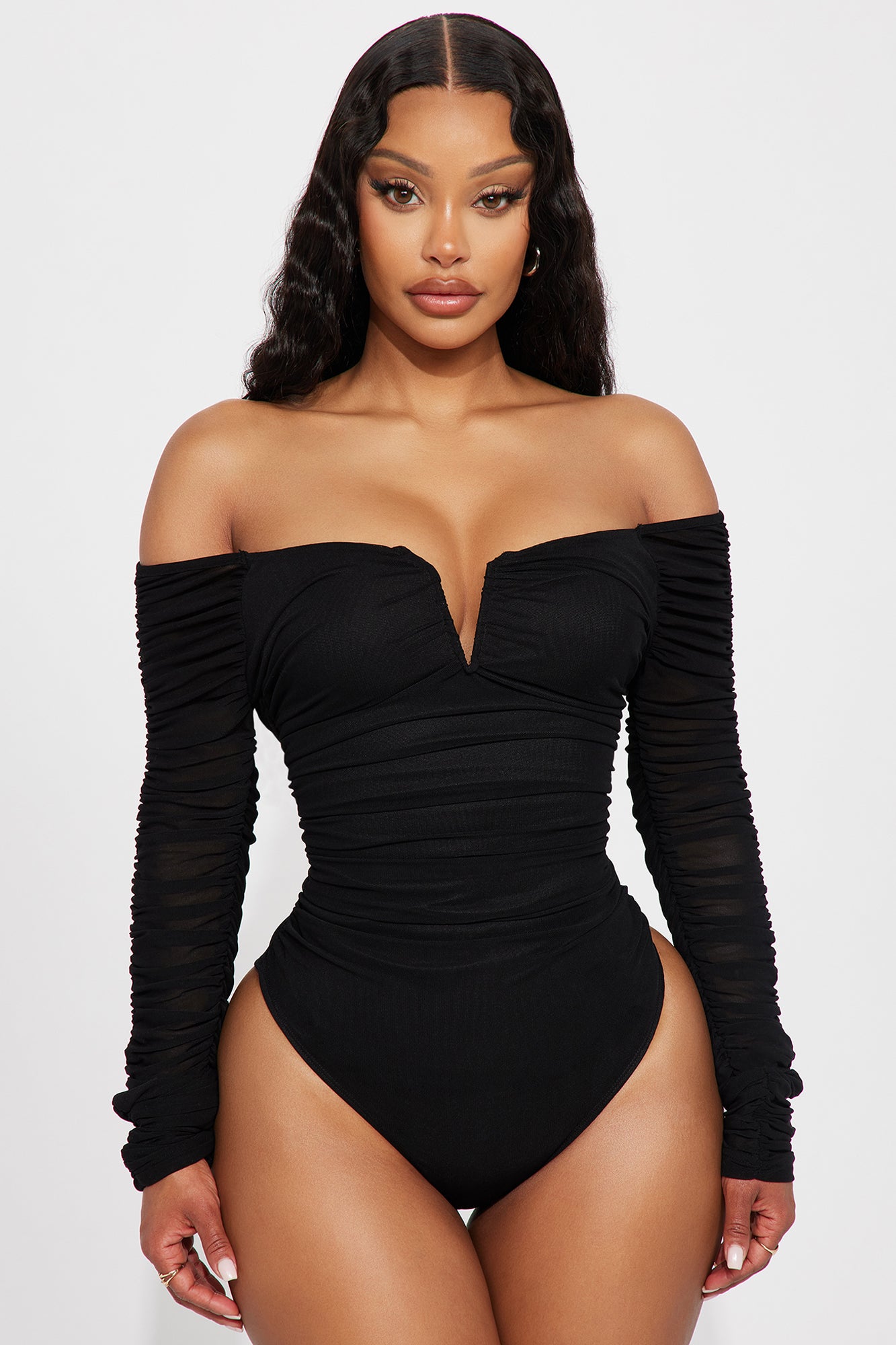 Image of The Finer Things Mesh Bodysuit - Black