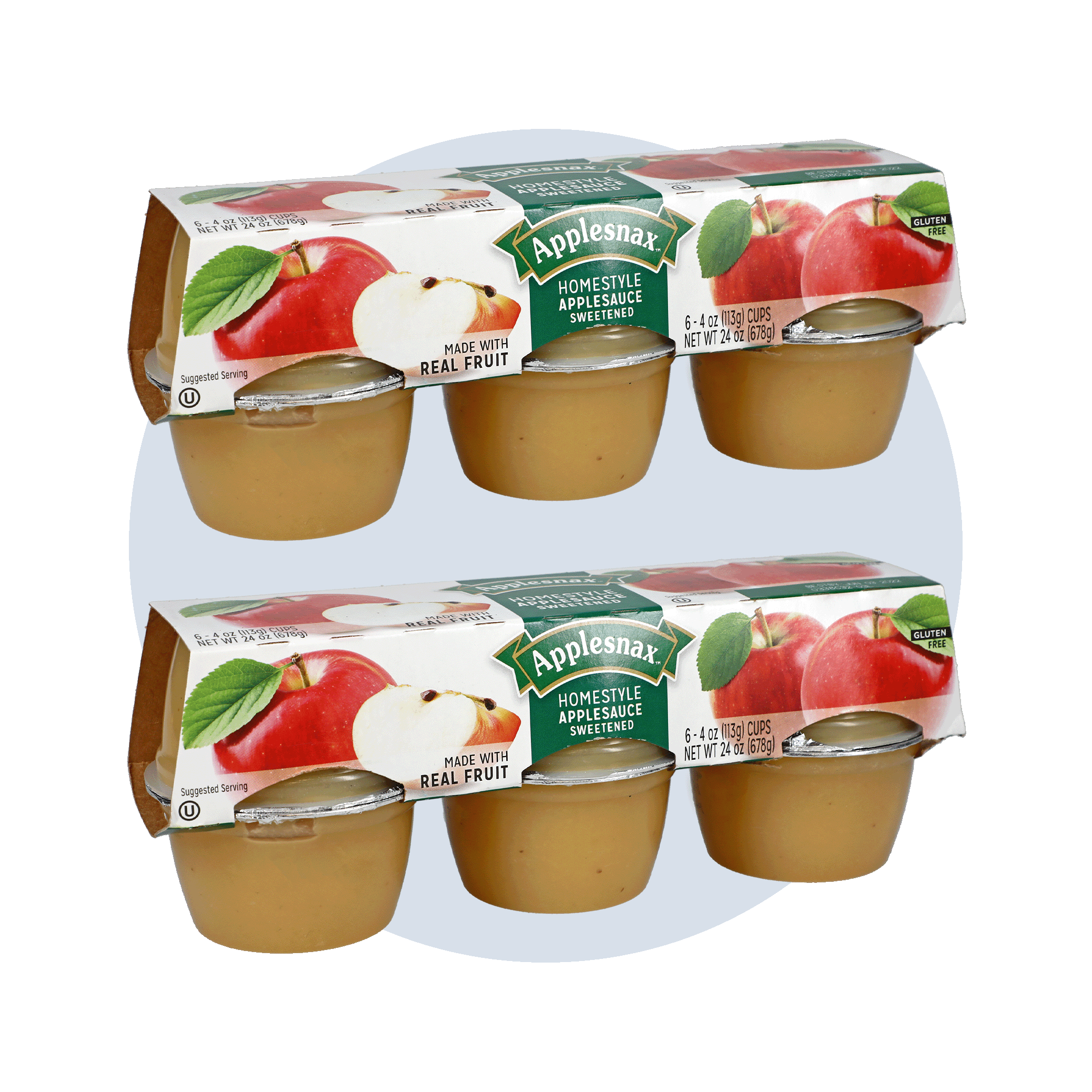 Unsweetened applesauce packs