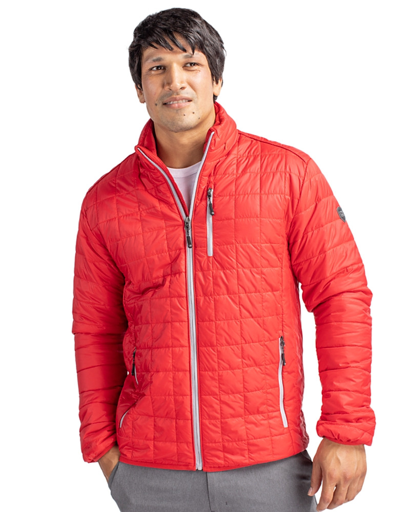 Image of Cutter & Buck Rainier PrimaLoft® Mens Eco Insulated Full Zip Puffer Jacket