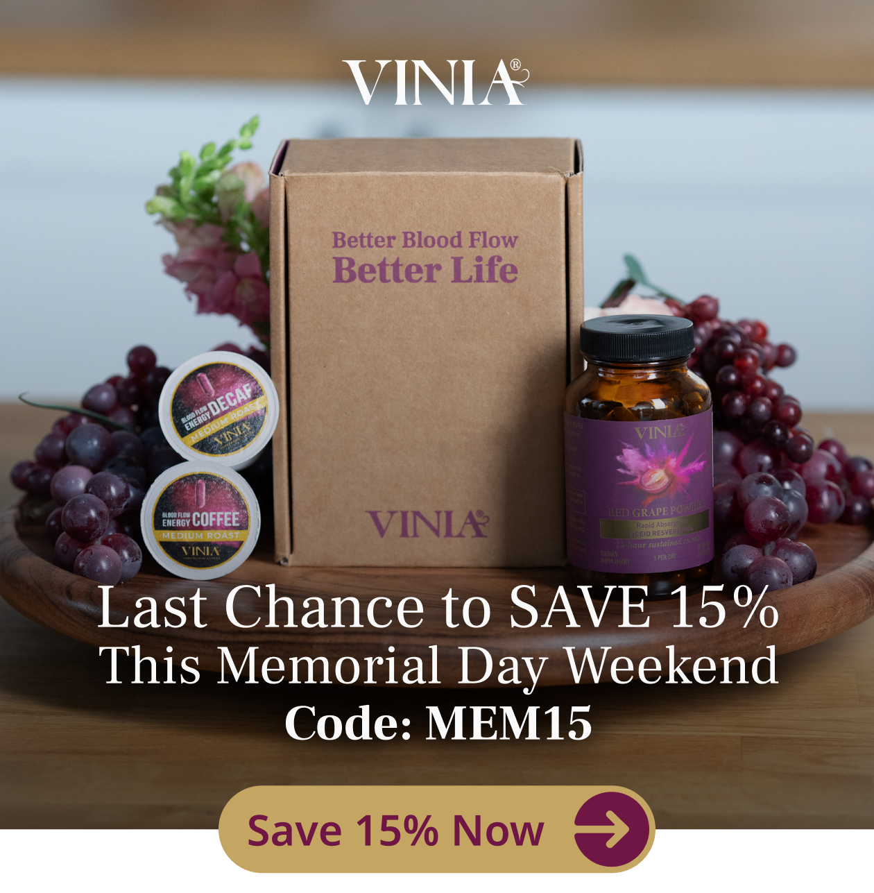 Last Chance to Save 15% This Memorial Day Weekend