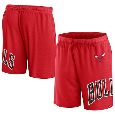  Fanatics Branded Red  Free Throw Mesh Shorts