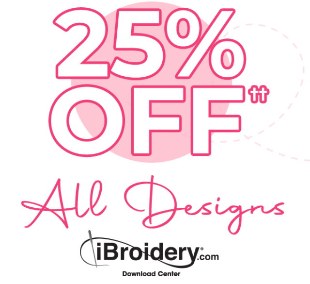 25% Off All iBroidery Designs