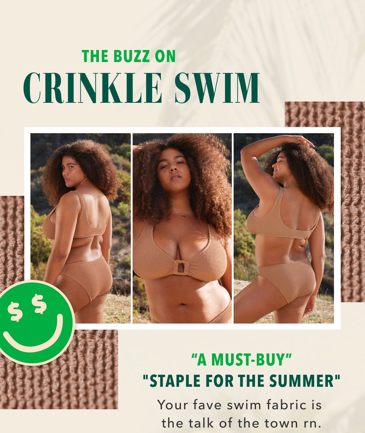 The Buzz On Crinkle Swim | ''A Must-Buy'' ''Staple For The Summer'' Your fave swim fabric is the talk of the town rn.