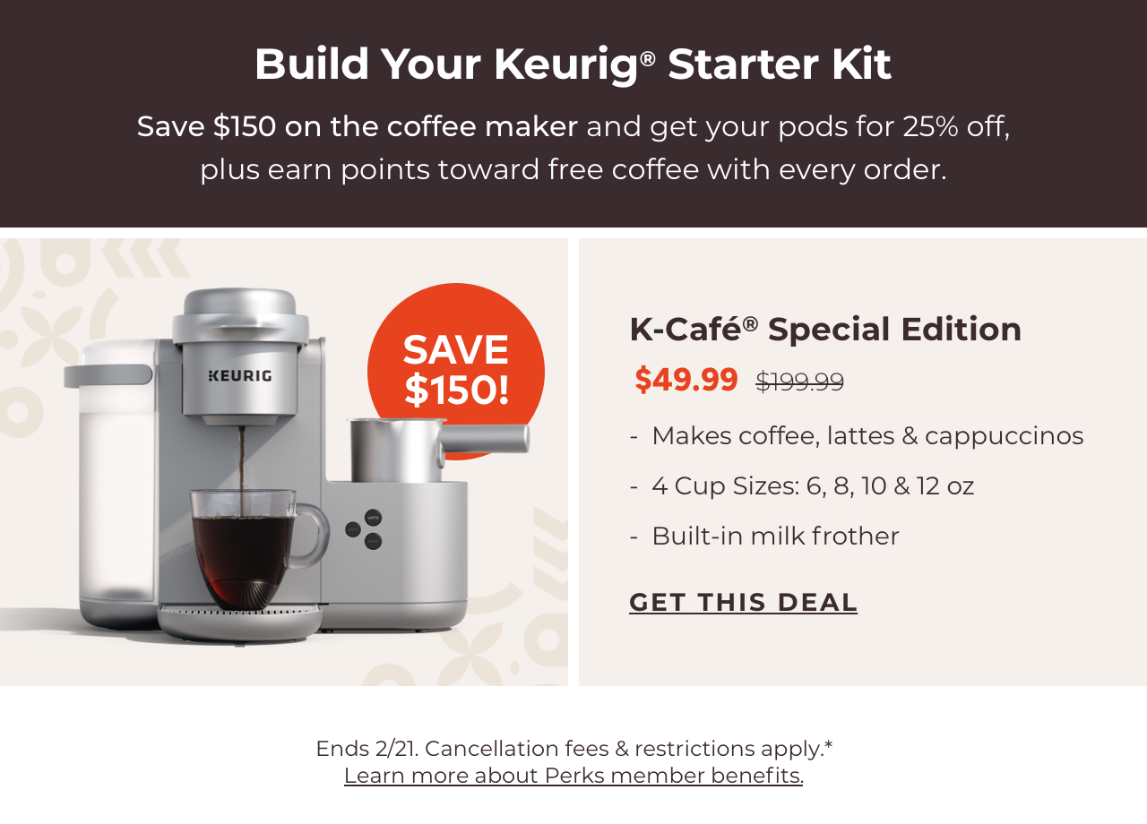 K-Café® Special Edition Coffee Maker for $49.99