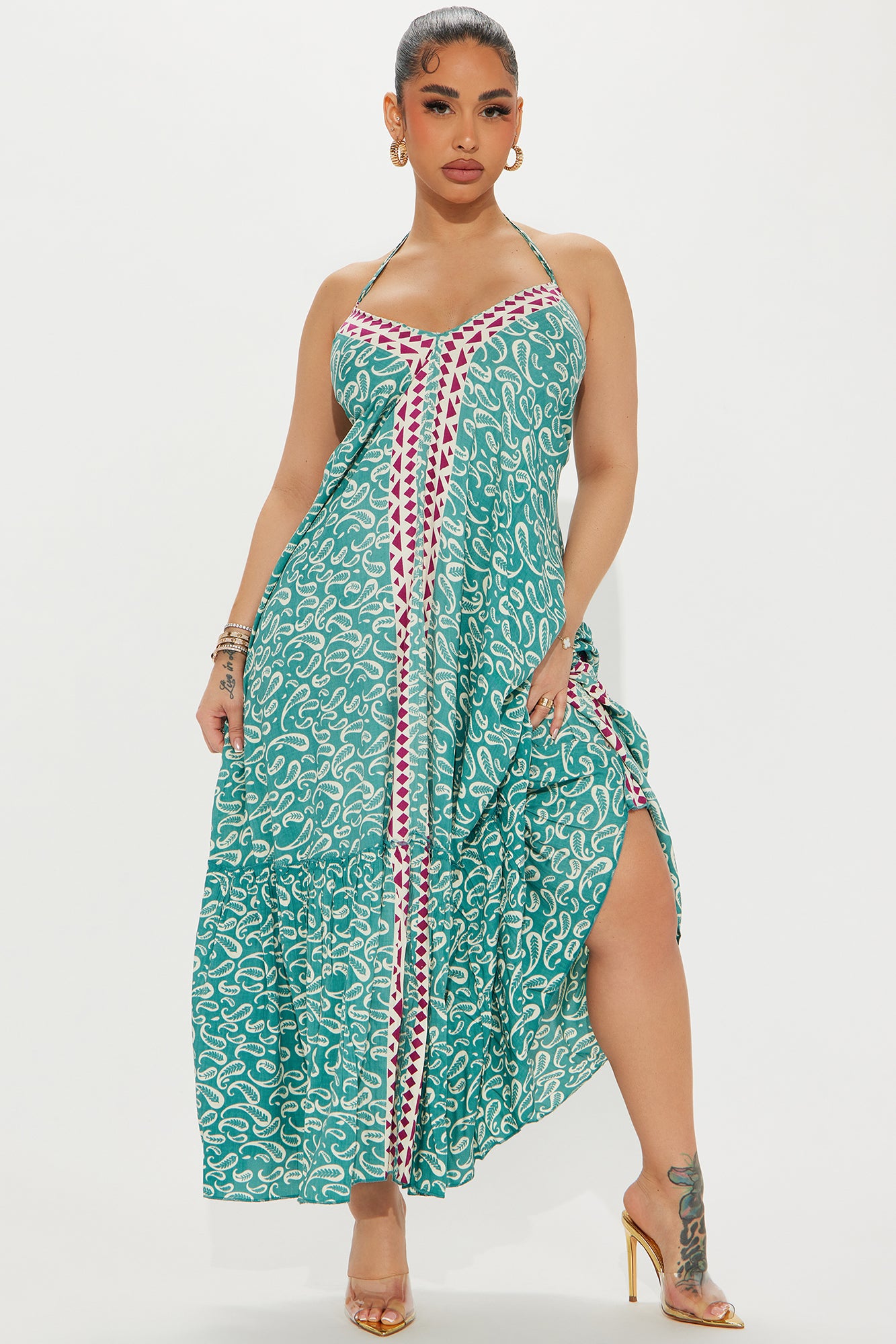 Image of Havana Halter Maxi Dress - Green