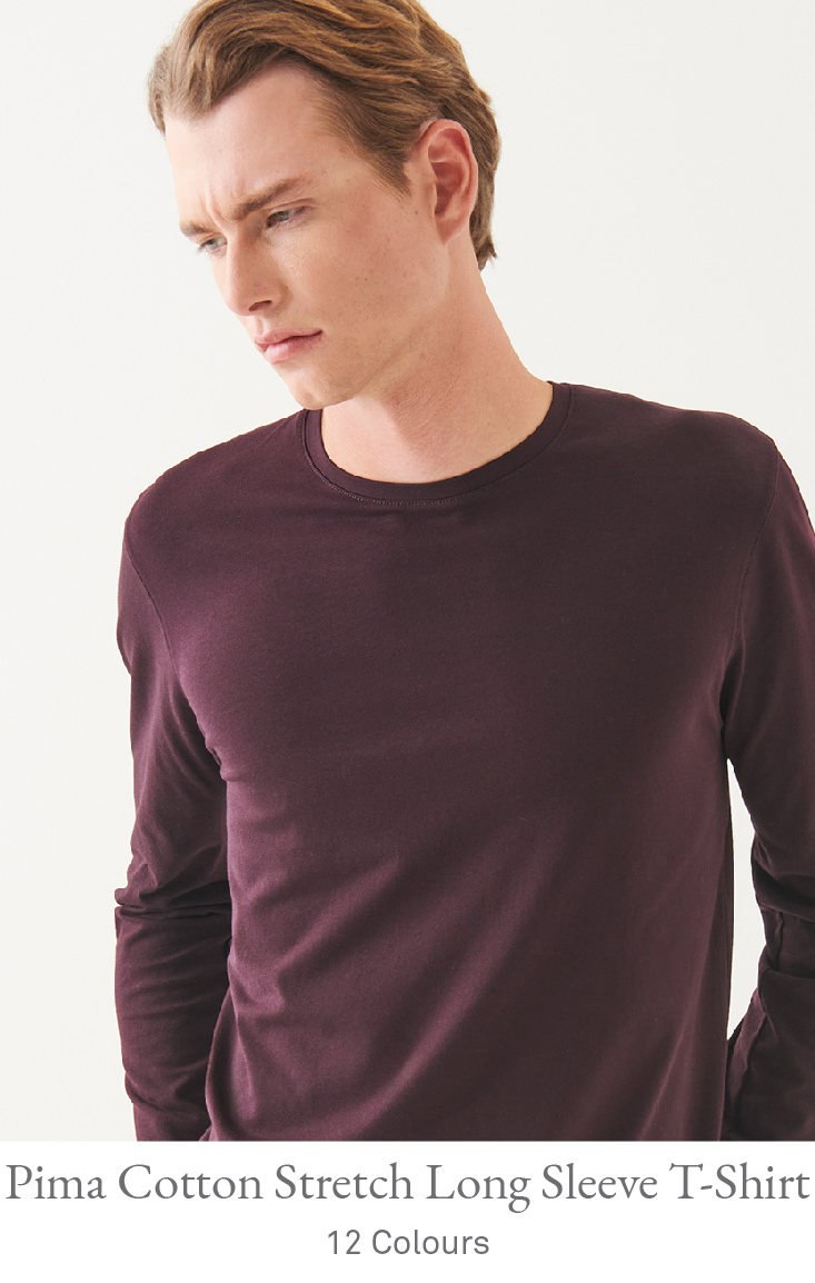 PIMA COTTON STRETCH LONG SLEEVE T-SHIRT