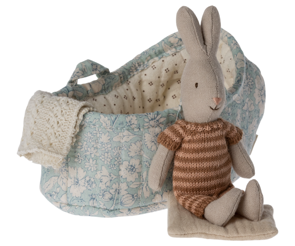 Image of Rabbit in Carry Cot, Micro - Maroon