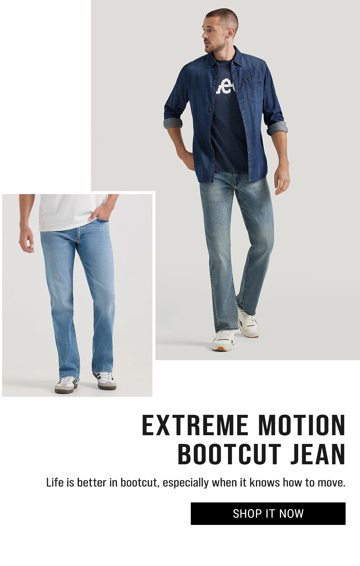 Extreme Motion Bootcut Jean. Life is better in bootcut, especially when it knows how to move. Shop It Now