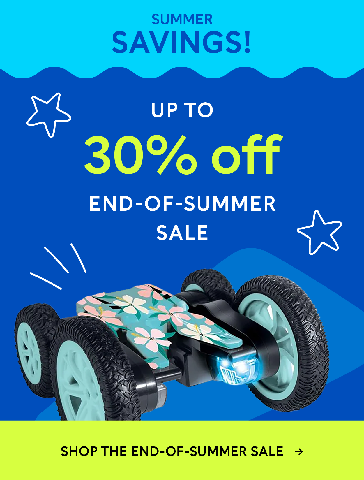 Summer Savings! Up to 30% off end-of-summer sale. Shop the end-of-summer sale