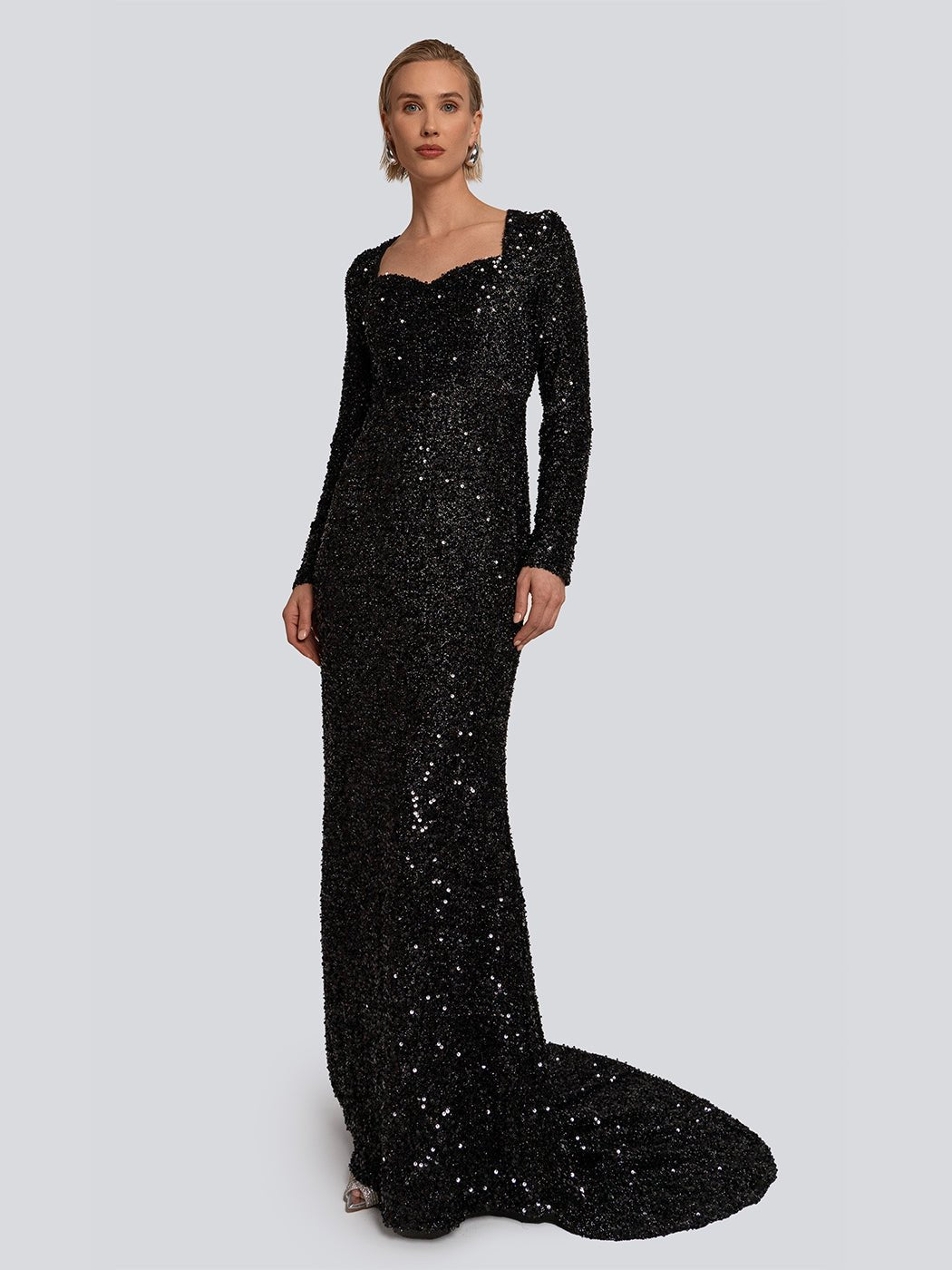 Callie Sweetheart Neckline Sequin Maxi Dress