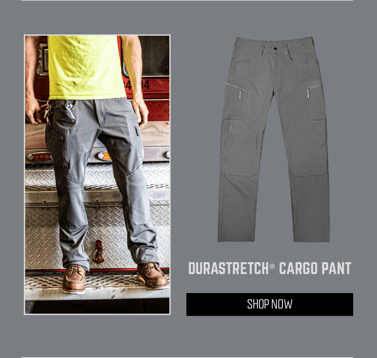 Durastretch Cargo Pant in Charcoal