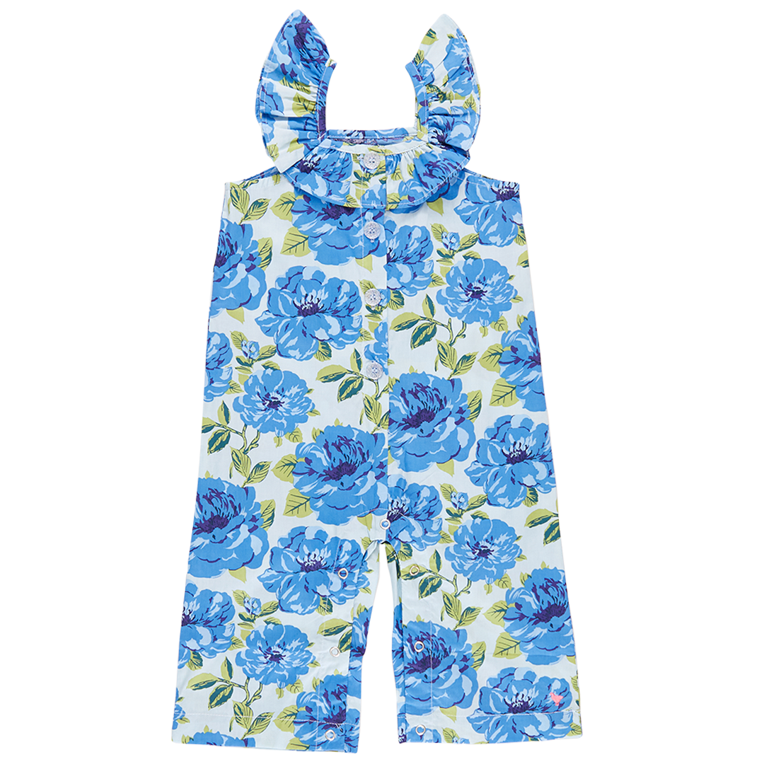 Image of Baby Girls Ana Jumper - Blue Peonies