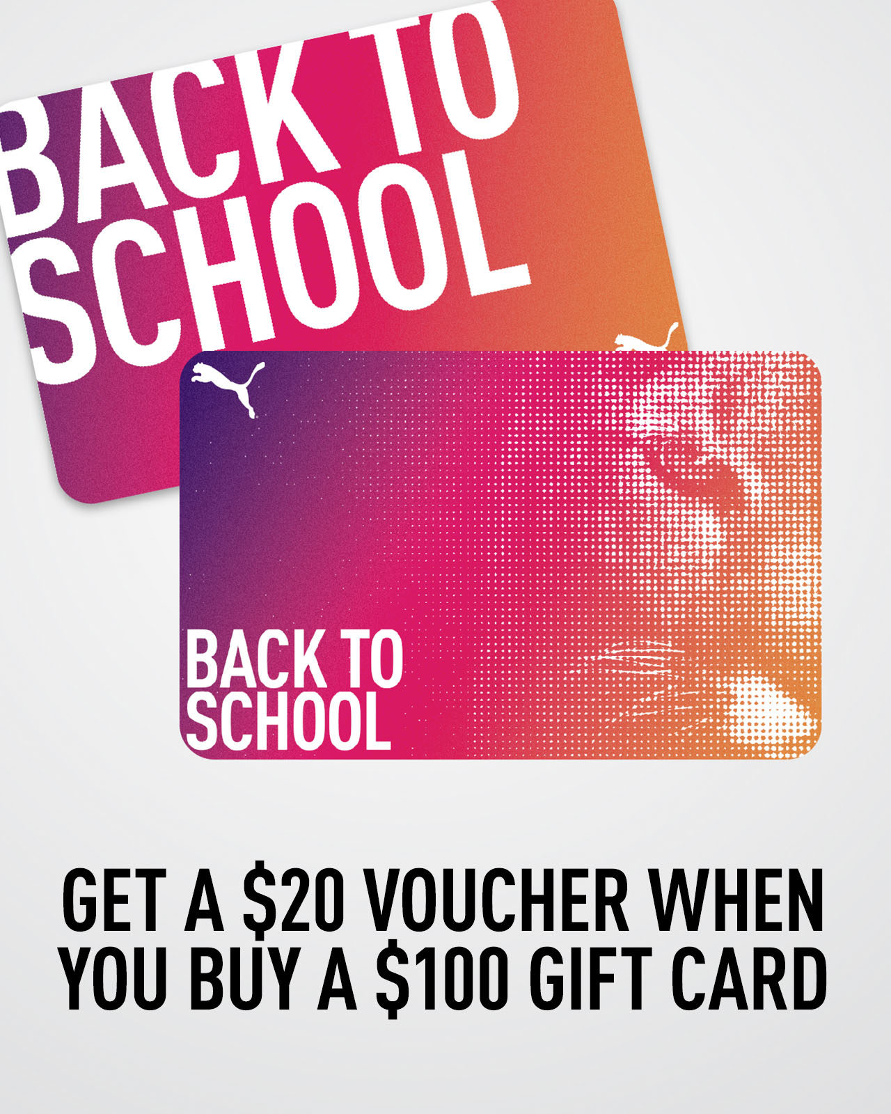 GET A $20 VOUCHER WHEN YOU BUY A $100 GIFT CARD