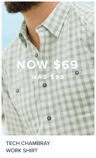 Now $69 Was $98 Tech Chambray Work Shirt