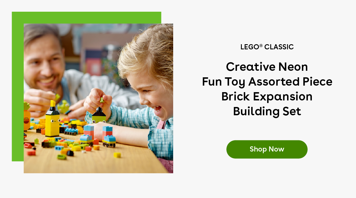 LEGO® Classic Creative Neon Fun Toy Assorted Piece Brick Expansion Building Set - Shop Now