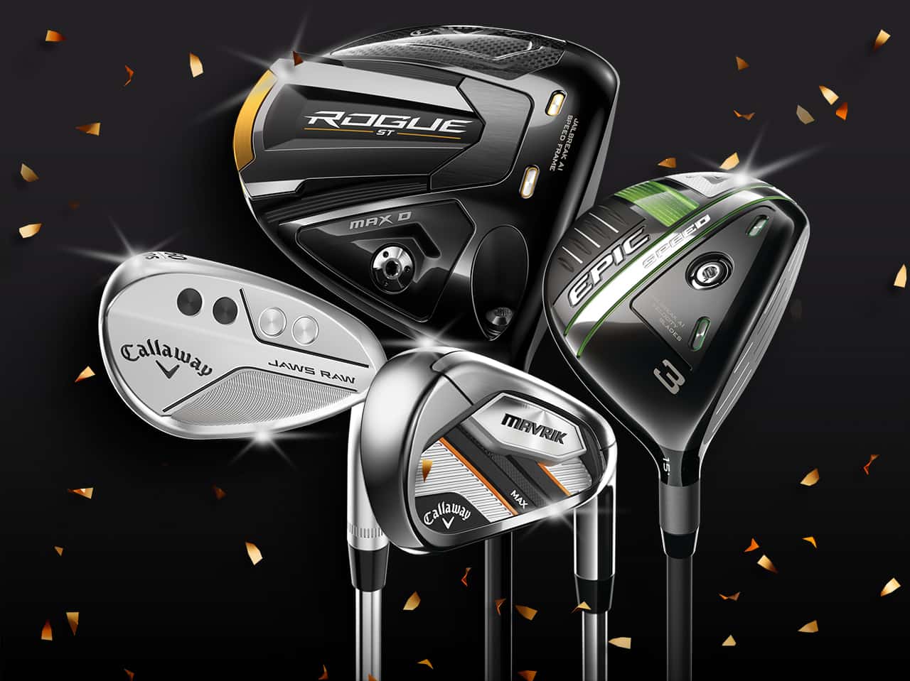 callaway golf clubs up to thirty percent off drivers, up to forty percent off woods, and up to twenty five percent off irons