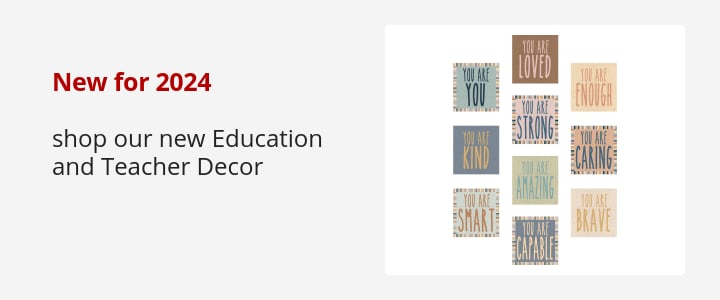 Brand new for 2024 Shop our new Education and Teacher Decor