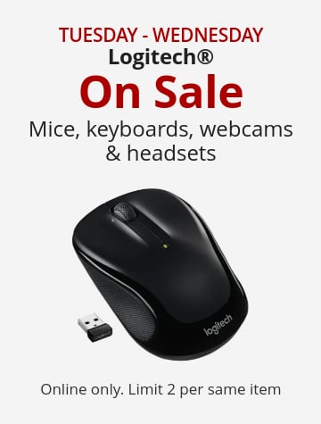 Logitech® Sale Online only Tuesday - Wednesday