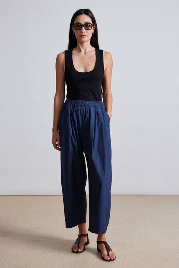 Apiece Apart Spa Pleat Pant - Navy