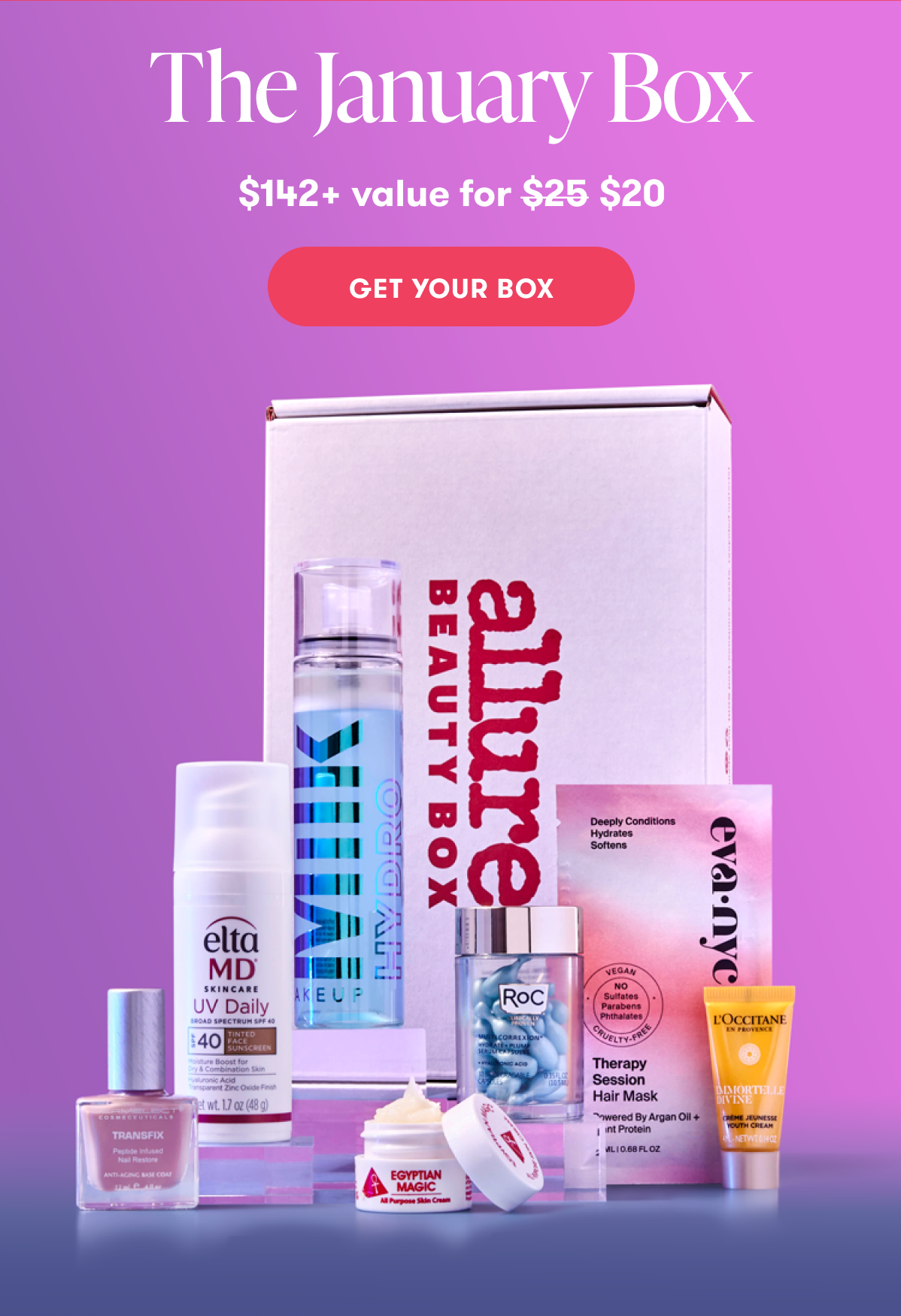 The January Box. $142+ value for $20. GET YOUR BOX