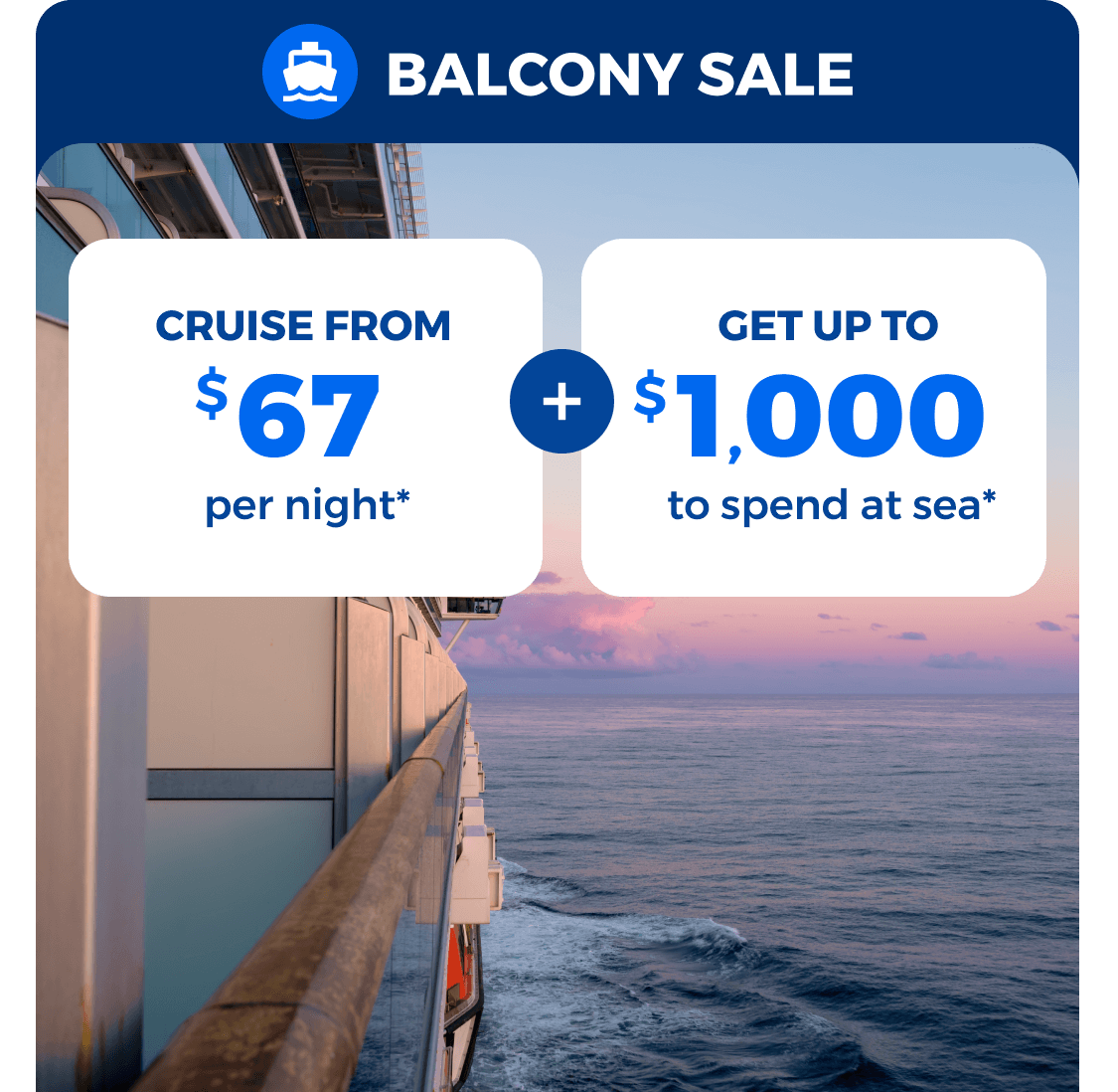  Balcony and suite deals at Priceline Cruises