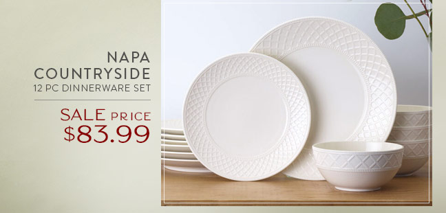 Napa Countryside 12 Piece Dinnerware Set | Sale Price $83.99