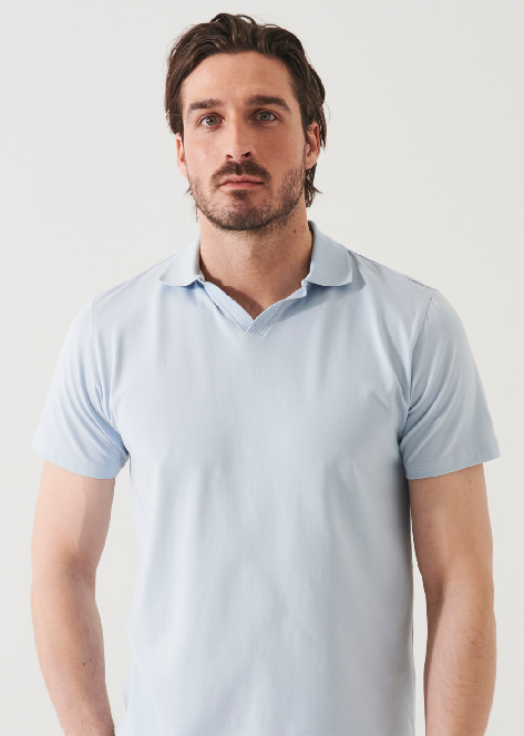 PIMA COTTON STRETCH OPEN POLO