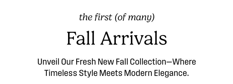 Shop the new fall collection