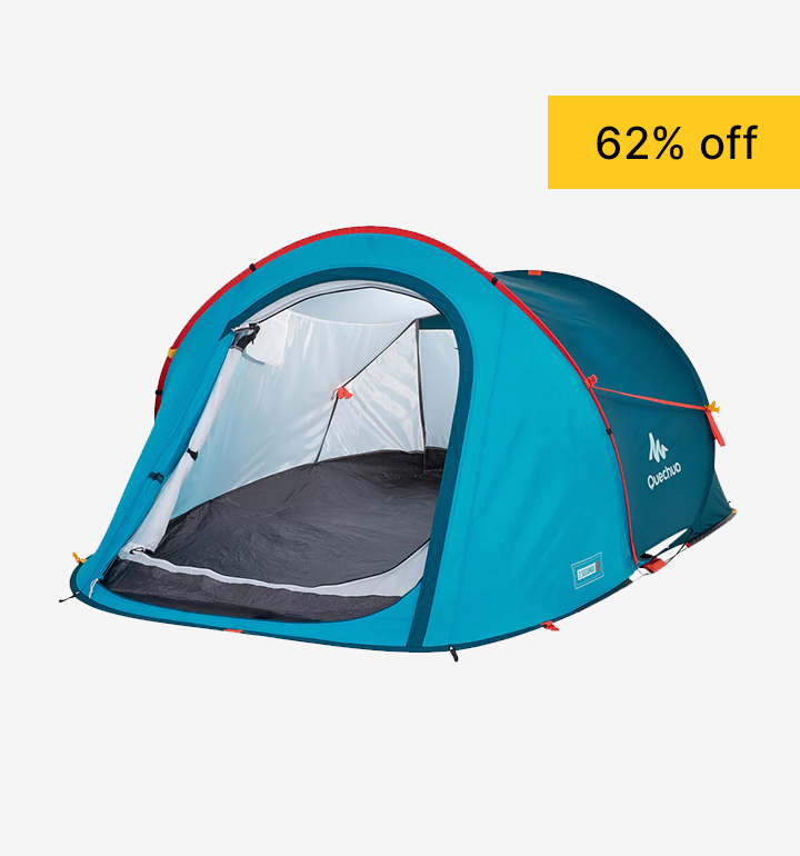 Quechua 2 Second Waterproof Pop Up Camping Tent 2 Person