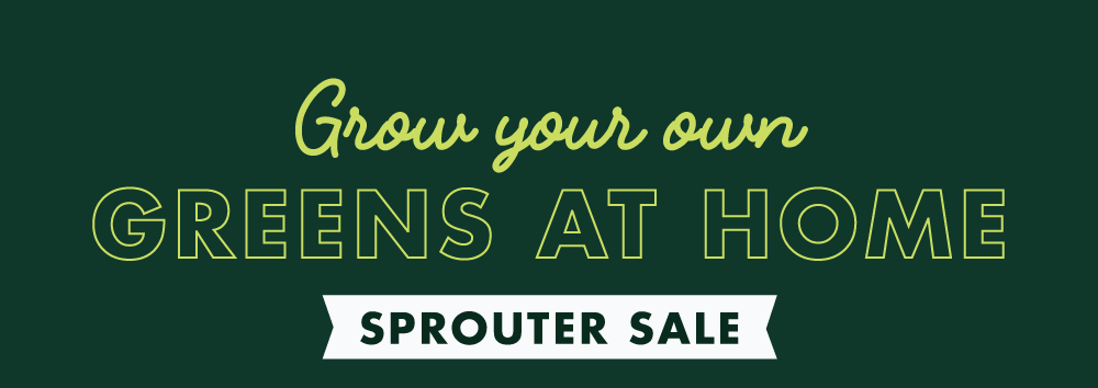 Grow your own GREENS AT HOME - SPROUTER SALE