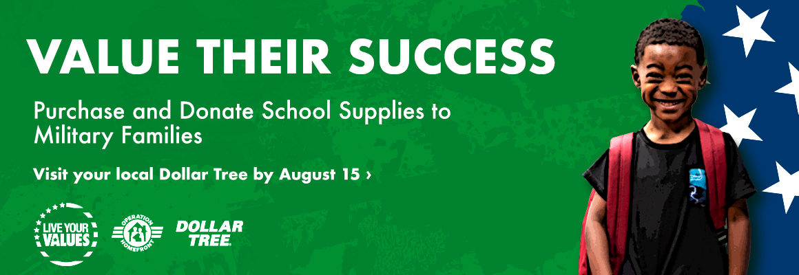 Purchase and donate school supplies to military families with Operation Homefront