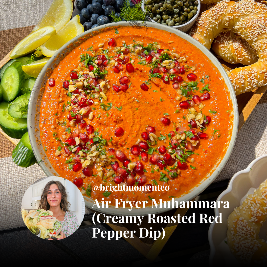 Air Fryer Muhammara (Creamy Roasted Red Pepper Dip)