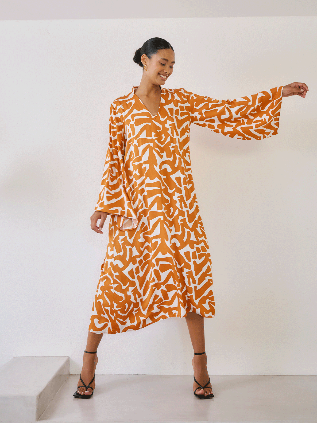 Image of Sustainable Rama Dress - Tali Orange