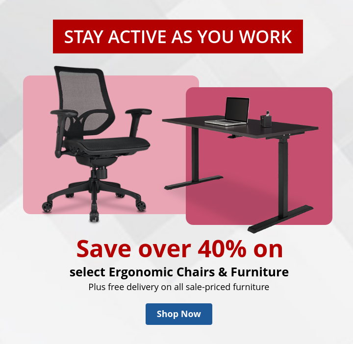 Save up to 50% off select Ergonomic Seating and Furniture - Shop Now