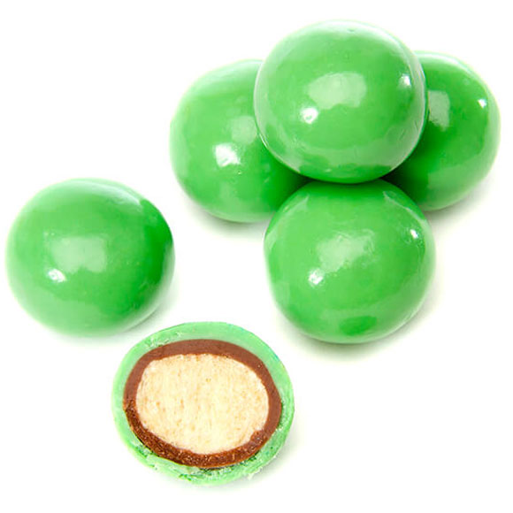 126215 - Koppers Milk Chocolate Covered Malt Balls - Light Green: 5LB Bag