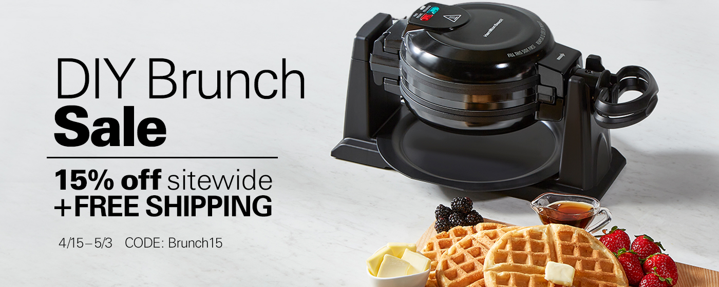 DIY Brunch Sale. Save 15% sitewide, plus free shipping. Ends 5/3. Use code BRUNCH15 at checkout.