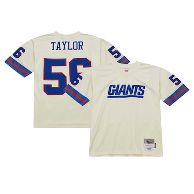  Mitchell & Ness Lawrence Taylor Cream  Chainstitch Legacy Jersey