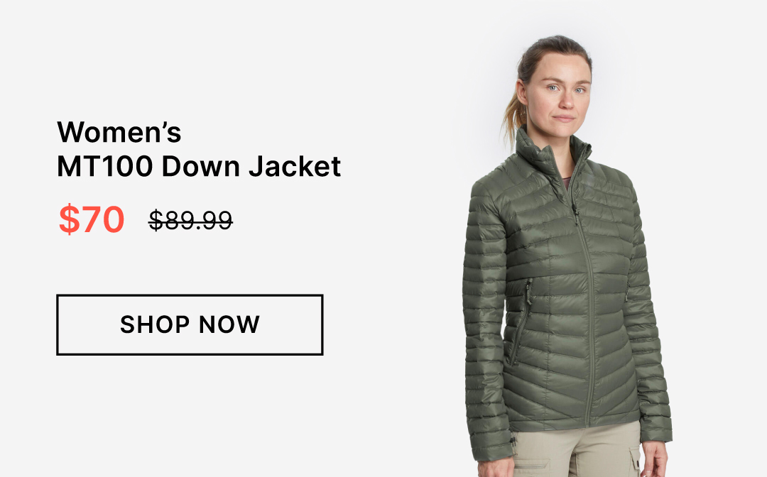 Women's MT100 Down Jacket. Now $70. Shop Now