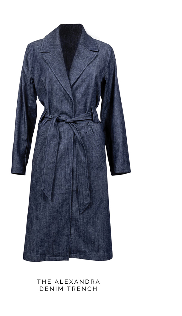 The Alexandra denim trench