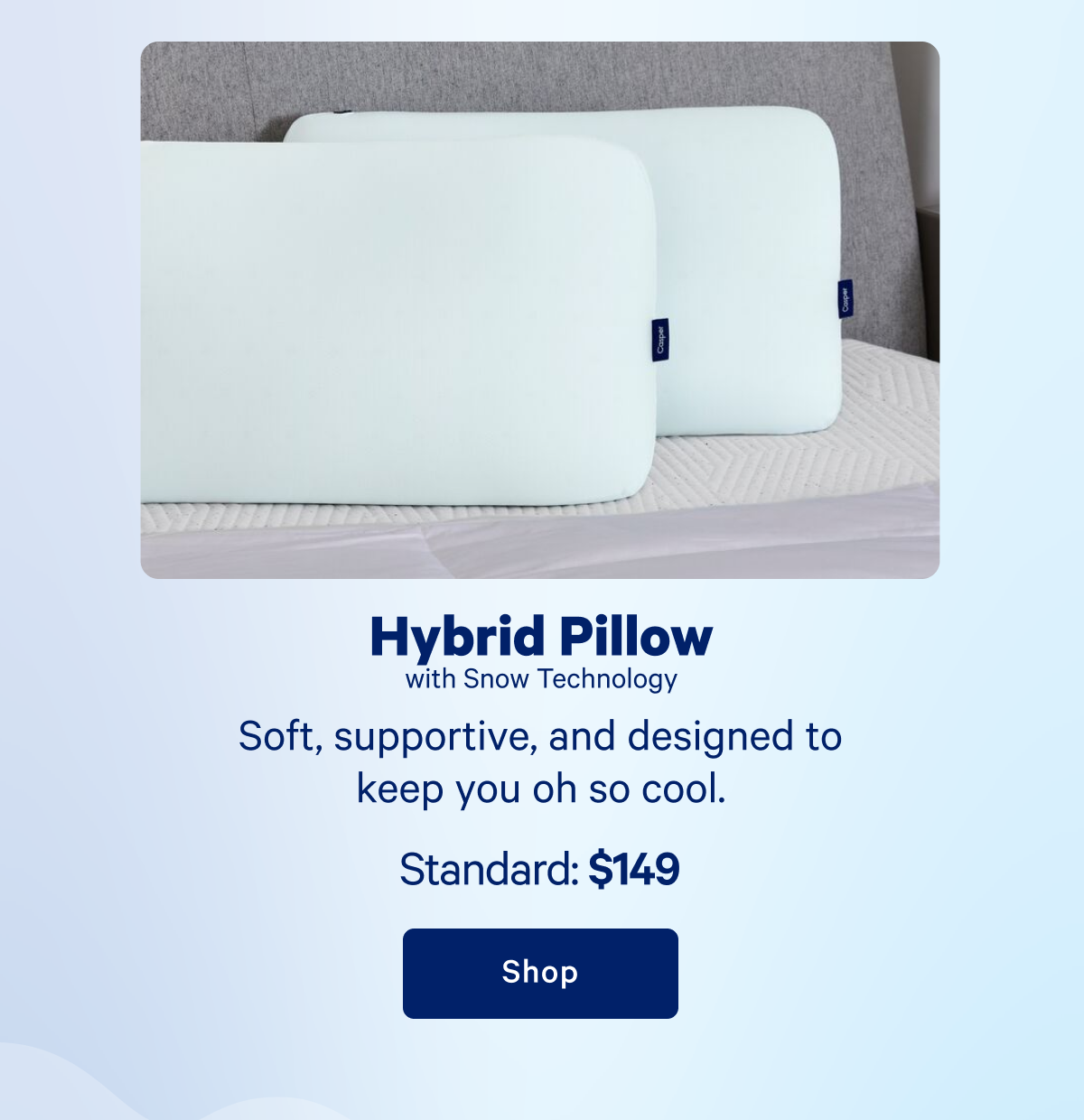 Hybrid Pillow with Snow Technology >> Shop >>