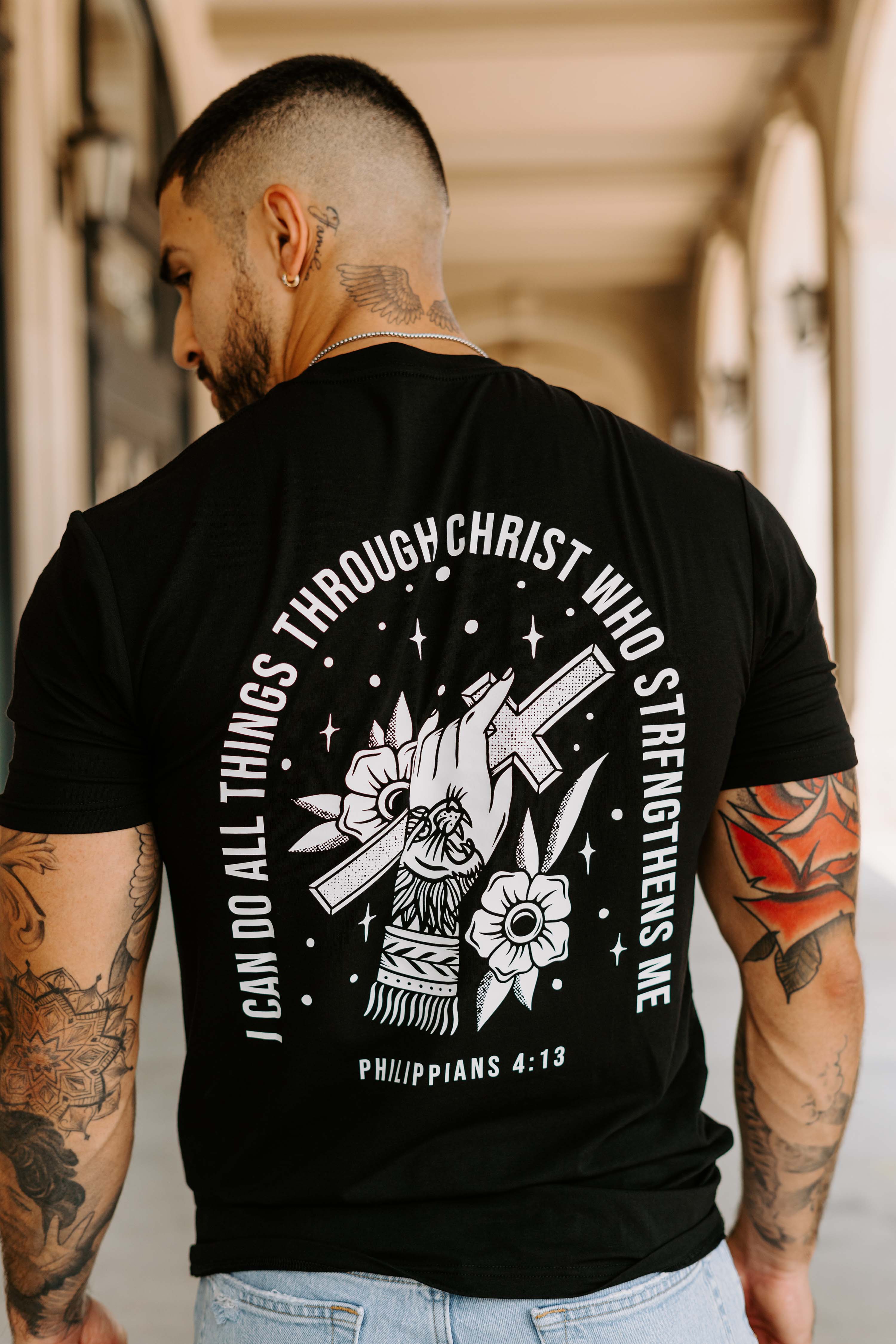 Kingdom & Will Philippians 4:13 T-Shirt (Black)