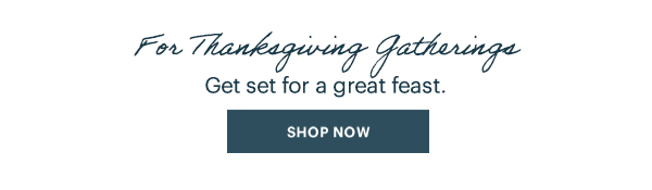 For Thanksgiving Gatherings  Get set for a great feast.  [SHOP NOW]