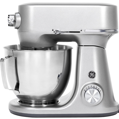 GE 5.3 Quart Tilt-Head Bowl Lift 7-Speed Stand Mixer with 7 Accessories - Granite Gray