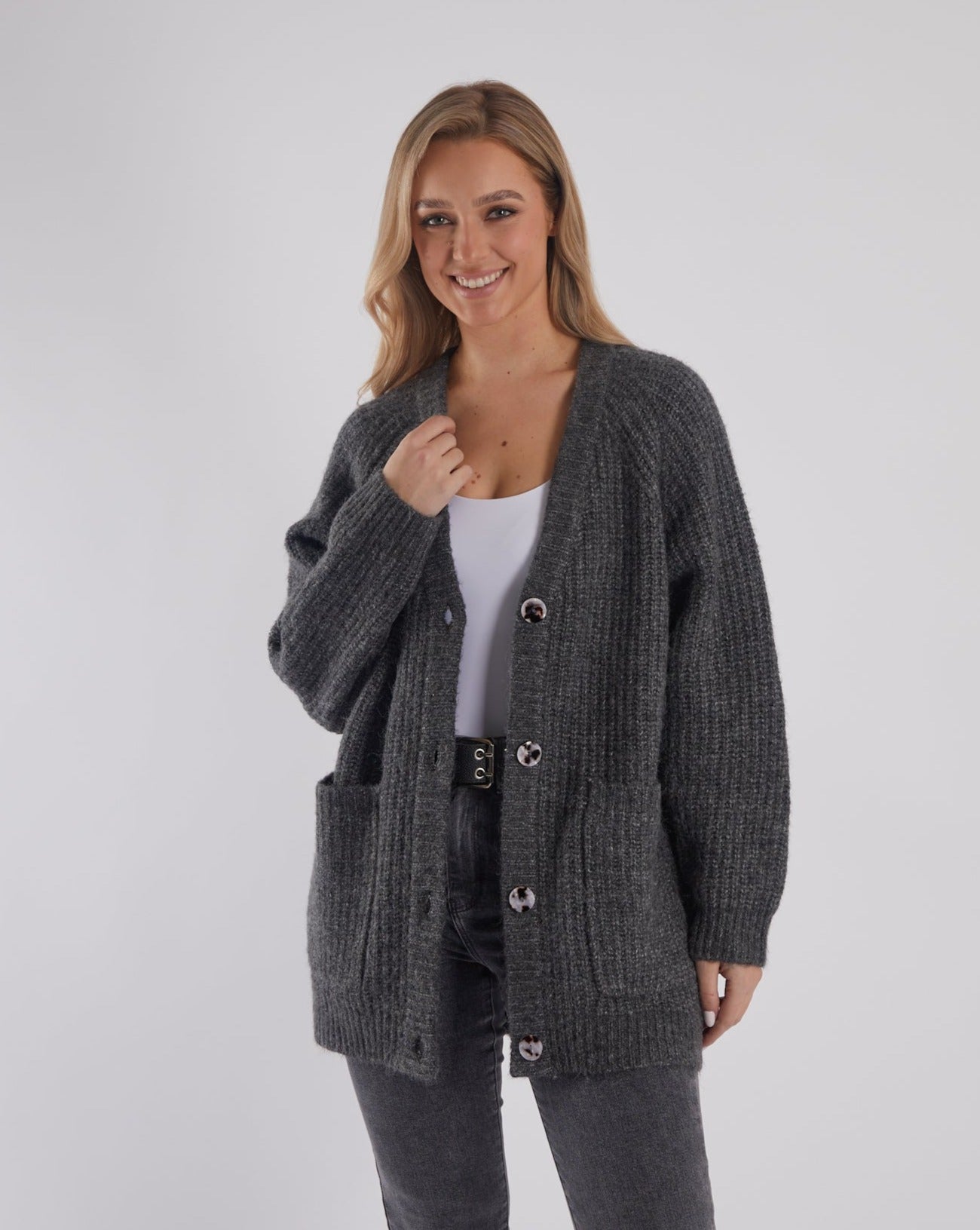 Image of Elspeth Cardigan Grey Thunder